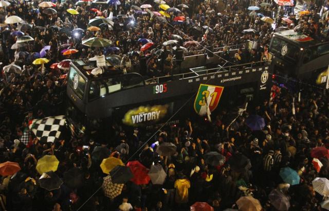 Festeggiamenti Juventus per lo scudetto vinto